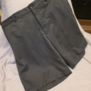 Greg Norman Collection Dark Gray Flat Front Shorts